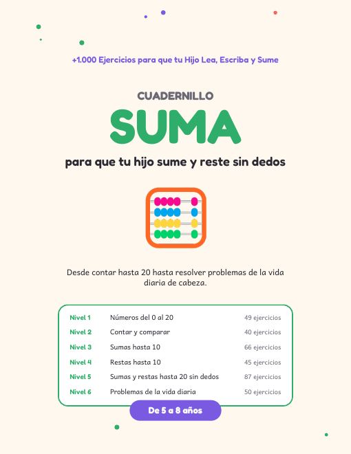 Portada del cuadernillo SUMA